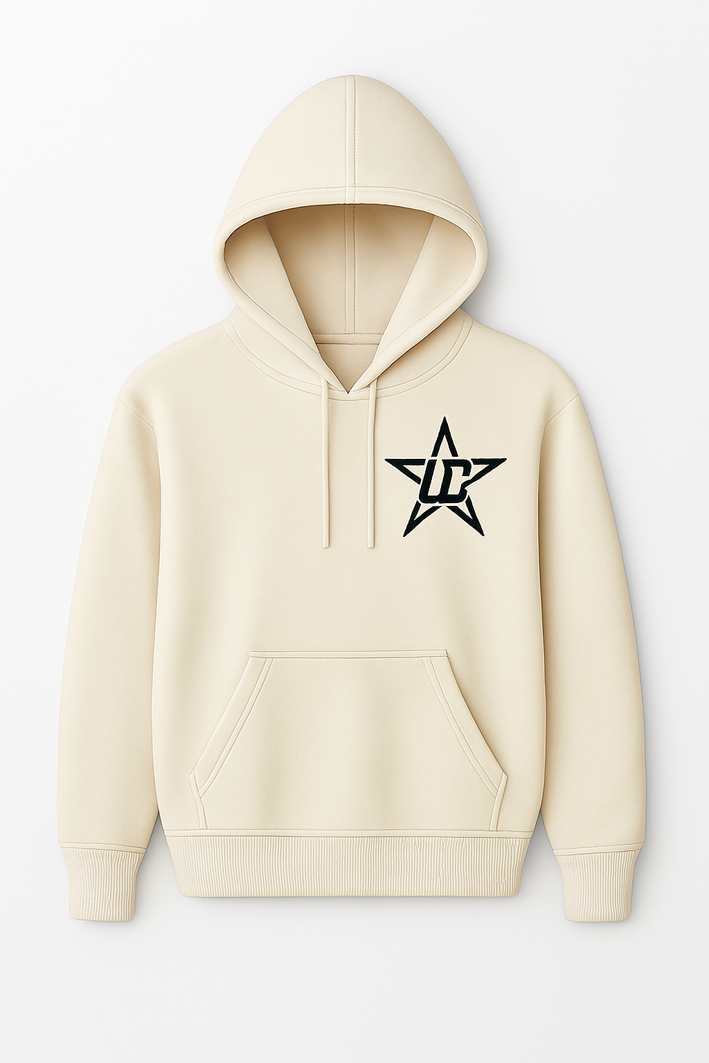 Cream Plain Hoodie
